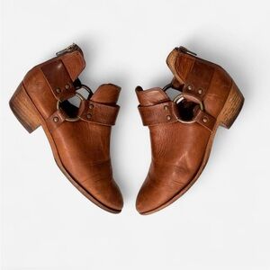 Brown Frye Leather Ankle Boots
